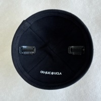 Kipá de Terciopelo Alemán de Lujo con Logotipo Personalizado Bordado, Yarmulke Personalizada para Bodas y Bar Mitzvahs
