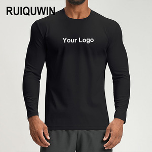 RUIQUWIN Maglietta Sportiva da <span class=keywords><strong>Uomo</strong></span> a Maniche Lunghe, Leggera, Altamente Elastica, Traspirante, per Corsa, Allenamento e Ciclismo - Product Image 1