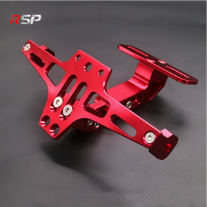 Soporte Universal <span class=keywords><strong>de</strong></span> Aluminio CNC para Matrícula <span class=keywords><strong>de</strong></span> Motocicleta con Luz LED, Eliminador <span class=keywords><strong>de</strong></span> Guardabarros Trasero Ajustable - Product Image 1