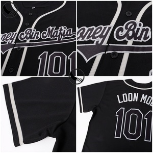 Conjunto de Chaquetas de Béisbol Personalizadas para Niños y Jóvenes, Estilo Vintage, Malla Lisa, Color Negro y Dorado - Product Image 6