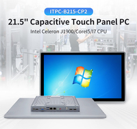 PC Todo en Uno Industrial de 21.5 Pulgadas con Pantalla Táctil Capacitiva Laminada, Cubierta Trasera de Aluminio Fundido, Sin Ventilador