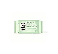 Lingettes nettoyantes miniatures de voyage en gros sous marque privée, 8 lingettes, sans alcool, à l'eau pure, pour les déplacements