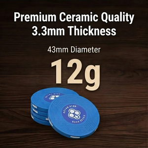 Jetons <span class=keywords><strong>de</strong></span> <span class=keywords><strong>poker</strong></span> en céramique à motif trèfle <span class=keywords><strong>de</strong></span> 43 mm - Finition mate durable et écologique - Jetons <span class=keywords><strong>de</strong></span> casino haut <span class=keywords><strong>de</strong></span> gamme pour le marché américain/européen - Product Image 5