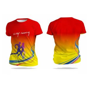 Camiseta de Maratón Personalizada con Logotipo para Hombre, Tejido de Punto Sólido, Spandex/Poliéster, Manga Corta, Corte Regular, Secado Rápido, Serigrafía - Product Image 1