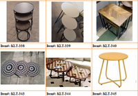 Ensemble de table basse moderne minimaliste or et blanc, meubles décoratifs multifonctionnels