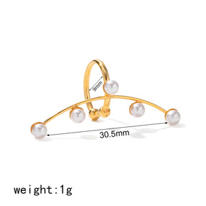 <span class=keywords><strong>Orecchini</strong></span> DAIHE alla Moda in Acciaio Inossidabile Placcato Oro 18K con Perle, Gioielli Eleganti per Matrimoni, <span class=keywords><strong>Clip</strong></span> per Orecchie con Diamanti - Product Image 6