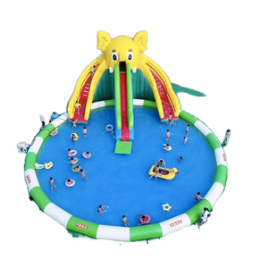 Công viên nước bơm hơi thương mại với đường trượt nước và hồ bơi công viên nước ngầm bơm hơi tùy chỉnh cho trẻ em và người lớn - Product Image 1