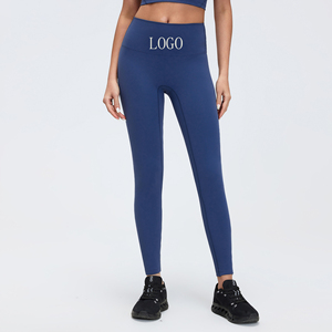 Leggings <span class=keywords><strong>de</strong></span> Yoga <span class=keywords><strong>de</strong></span> Cintura Alta para Mujer, Pantalones Deportivos Elásticos, Transpirables, Ajustados a <span class=keywords><strong>la</strong></span> Cadera, Color Sólido, Ropa Deportiva Transpirable, Logotipo Personalizado, Venta al Por Mayor - Product Image 1