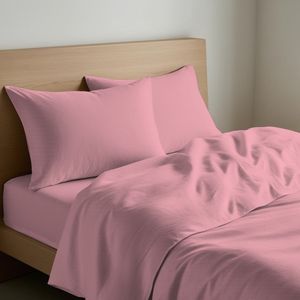 ชุดผ้าปูที่นอนผ้าฝ้ายสีชมพู ขนาดทวินเยอรมัน พร้อมปลอกหมอน - Product Image 3