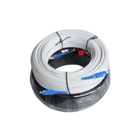 Kabel Drop Fiber Optik Precon Patch Cord FTTH SC UPC LC UPC 1 Core 200 Meter Single Mode 9/125um LSZH Jacket Garansi 1 Tahun