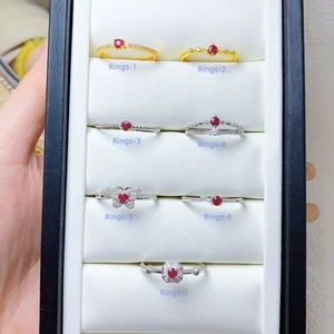 Gioielli Minimalisti da Donna, Anello in Argento 925 <span class=keywords><strong>con</strong></span> <span class=keywords><strong>Rubino</strong></span> Naturale, Stile per Uso Quotidiano - Product Image 6