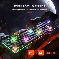 Redragon K521 Upgrade Rainbow LED Clavier de jeu filaire Anti-Ghosting Clavier de jeu filaire