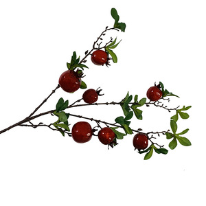 Đêm Giao Thừa 7 đầu nhân tạo Lựu Hồng sắp xếp hiện đại 7-9cm may mắn xô để bàn trang trí nhà - Product Image 5