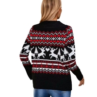 Winterkleidung Neue Europäische und Amerikanische Mode Rundhals-Strickpullover für Damen Weihnachtliche Elemente Feiertagsstil