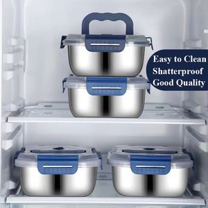 Caja de Acero Inoxidable para Mantener la Frescura con Tapa, Contenedor de Almacenamiento Doméstico, Apto para Picnics, Refrigeración de Frutas, Fiestas en la Cocina - Product Image 6