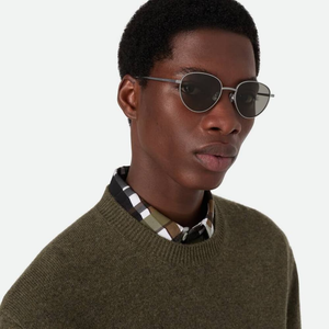 Bottega BV Elegant Round Sunglasses Durable Metal <b>Frame</b> Comfortable Fit for Travel and Social Gatherings Veneta - Product Image 2