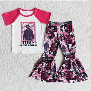 Conjunto de Ropa de Verano para Niñas, Blusa y Pantalones, Venta al por Mayor, Ropa de Estilo Vaquero Occidental para Niñas, Conjunto de Ropa de Seda de Leche para Niños - Product Image 4