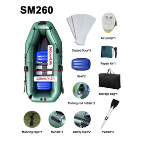 Bote Inflable de Pesca de 8.5 Pies, Piso de Listones Plegable, Bote de Surf y Kayak de Carreras para 3 Personas, para Deportes Acuáticos al Aire Libre en el Mar - Product Image 6