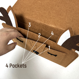 4 Pockets Elk Fox Animal Cartoon Felt <strong>Bed</strong> Side <strong>Caddy</strong> Organizer Children Bedside <strong>Caddy</strong> for Sofa Desk - Product Image 4