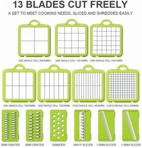 Accesorios de Cocina al por Mayor de Fábrica, Cortador de Alimentos 14 en 1, Picador de Verduras y Cebollas, Rebanador Mandolina, Cortador de Vegetales Multifuncional - Product Image 3