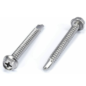 Stainless Steel 410 Sheet Metal Phillips Hex Head Stainless Steel Self Drilling <b>Screws</b> - Product Image 1
