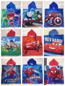 <span class=keywords><strong>Toalla</strong></span> de terciopelo de corte de felpa de algodón Poncho con capucha de playa de algodón para niños en patrón de stock - Product Image 2