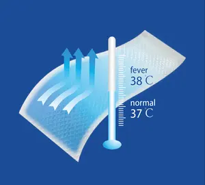 Patch de refroidissement au gel avec logo personnalisé CSI pour la fièvre Patch de fièvre régulier pour bébés et adultes