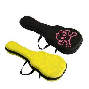 Étuis rigides portables et étanches en cuir EVA classiques personnalisés en forme de guitare pour ukulélé et boîte à musique - Product Image 1