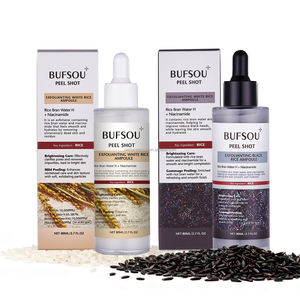 Ампульная сыворотка для отшелушивания кожи с рисом, корейская косметика, ниацинамид, осветление кожи, пилинг-шот, эксфолиант, ампульная сыворотка с черным рисом - Product Image 1