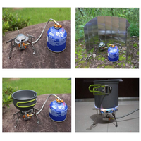Accessoires de cuisine en acier inoxydable léger équipement de plein air portable cuisinière à gaz de camping