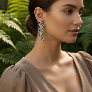 Fern Design-pendientes de plata de ley 925 hechos a mano, joyería turca - Product Image 3