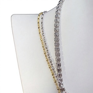 2mm 4mm Moon Ice Bead <b>Chain</b> Plain 925 Silver 18K Gold Plated Necklace Bracelet NO Moissanite <b>Rope</b> <b>Chain</b> Milk Cut Gift - Product Image 3
