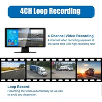 IPoster 10.36in AHD écran tactile Quad Split IPS moniteur avec NVR 4 canaux avec MP5 BT CCD Kit de caméra de recul avant