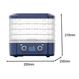 Essiccatore elettrico a 5 strati per alimenti in plastica resistente per frutta e verdura per uso domestico accessorio per vassoio a scatti da cucina blu - Product Image 2