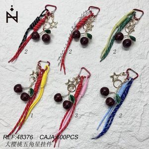 Llavero Cherry Star con colgante de cuerda, accesorio de moda - Product Image 1