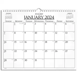 kalender mit dia, wöchentlich, poster-dekor, digitale, traditionelle, jährliche kalender, kalendersystem, gedruckte große 12x9 wandkalender