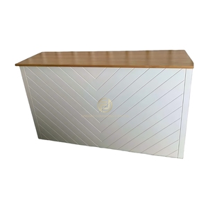 Tavolo Bar Pieghevole Decorativo Bianco con Finiture <span class=keywords><strong>in</strong></span> Legno per Matrimoni, Feste ed Eventi - Product Image 5