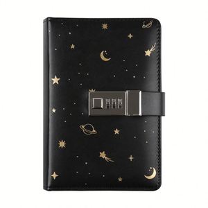 Exquisito Cuaderno Planificador A6 de Cuero PU con Tapa Dura, Diario que Cambia de Color, con Candado de Contraseña, Logotipo Personalizado y Páginas Sueltas - Product Image 1
