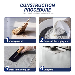 Epoxy <b>Colored</b> <b>Sand</b> Floor Paint Wear-Resistant Resin Indoor Factory Garage Non-Slip Water Resistant Strong Leveling Floor Coating - Product Image 4
