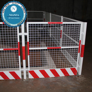 ประตูเหล็กนิรภัยสำหรับลิฟต์  แบบตาข่ายลวดเชื่อม  สำหรับงานก่อสร้าง  ป้องกันการตก  ใช้ในช่องลิฟต์ - Product Image 6