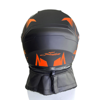 Casque de moto intégral orange et noir pas cher et populaire pour hommes et femmes