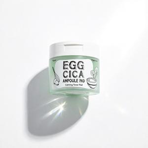 Egg Cica Ampoule Pad 70 Pads, Discos Tónicos Calmantes para Todo Tipo de Piel, Cuidado Diario de la Piel - Product Image 1