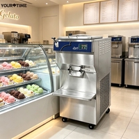 Machine à glace artisanale verticale 150L/H à refroidissement par eau pour usage commercial, congélateur à glace dure en cylindre pour stockage de nuit