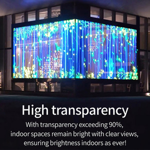 P3.9หน้าจอแสดงผล LED 1080P IP65ความโปร่งใสสูงรับประกัน5ปีสำหรับ<span class=keywords><strong>ร้าน</strong></span><span class=keywords><strong>ค้า</strong></span>บูธจัดแสดงนิทรรศการ - Product Image 4