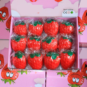Cute Strawberry Shape Mini Squishy Ball Soft Silicone TPR Squeeze <b>Toy</b> Stress Relief Anti-Anxiety Decompression <b>Toy</b> 5-7 Years - Product Image 4