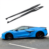 Pièces de tuning automobile : Jupes latérales en carbone sec OEM pour Chevrolet Corvette C8 Z06