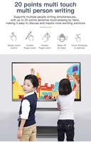 Tableau blanc interactif ultra-clair de 65 pouces avec fonction tactile et multi-interface pour l'enseignement