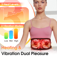 Coussin chauffant électrique 5000mAh masseur de taille sans fil ceinture arrière enveloppement 3 Modes de massage par vibration à chauffage rapide pour application corporelle