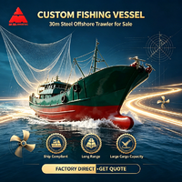 Chaloupe de pêche commerciale en acier pour haute mer, classe II, moteur 600 CV, à vendre