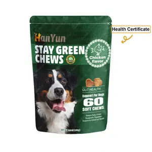 Fábrica Oem_odm Pet Health Snacks 60 Soft Chews Pet Suplementos Grama Burn Spot Mastiga Pet Suplementos para Cães
